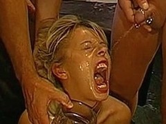 Stud is feeding jizz flow into oversexed chicks' lusty mouths