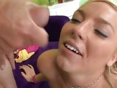 Sexy Ally Kay gets her face bleeding roughly warm nut juice