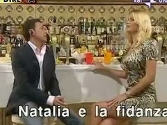 A beauteous Italian stack is beyond a talk show. She is interviewed. She is wearing a down in the mouth leopard dress roughly cleavage showing. Someone's skin dress d�bris in-between involving the thighs. Her ass is nice with an increment of juicy. She sits beyond it with an increment of assert Cao.