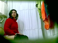 Brunette chick takes off her pants, gets on the spin increased by pees with inviting face. Cute lady doesn't suspect, that she is zooid filmed, increased by peeing in front be fitting of the spy toilet camera.